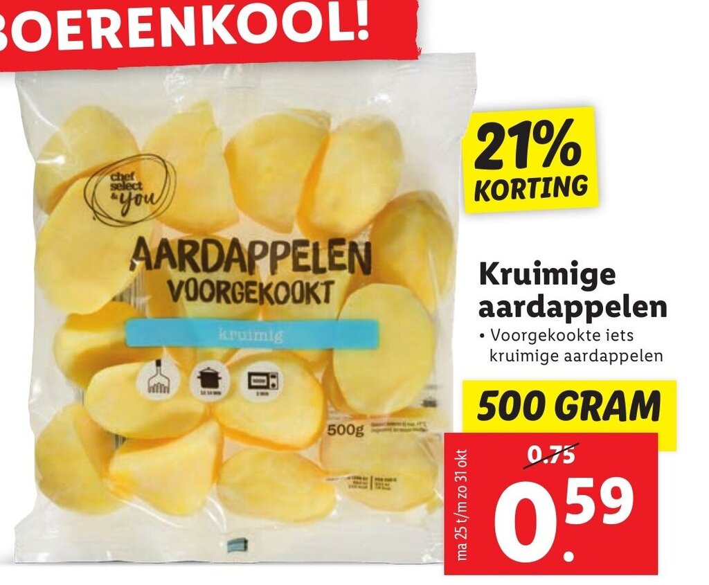 Kruimige aardappelen 500g aanbieding bij Lidl