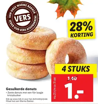 Lidl Gesuikerde donuts aanbieding