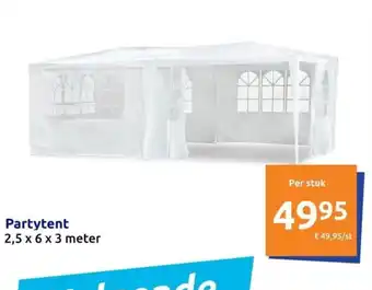 Action Partytent 2,5 x 6 x 3 meter aanbieding