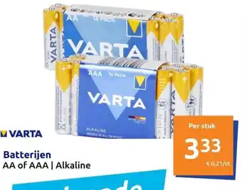 Action Batterijen AA of AAA | Alkaline aanbieding