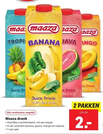 Lidl Maaza drank aanbieding