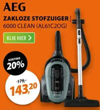 Expert AEG ZAKLOZE STOFZUIGER aanbieding