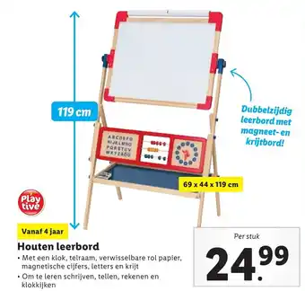 Lidl Houten leerbord aanbieding