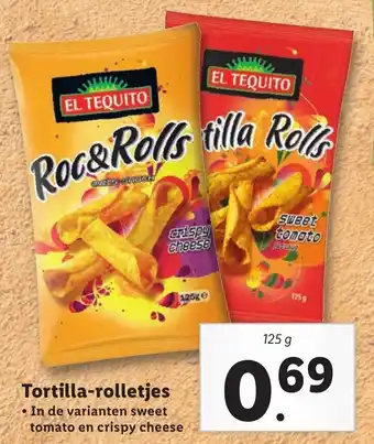 Lidl Tortilla-rolletjes 125g aanbieding