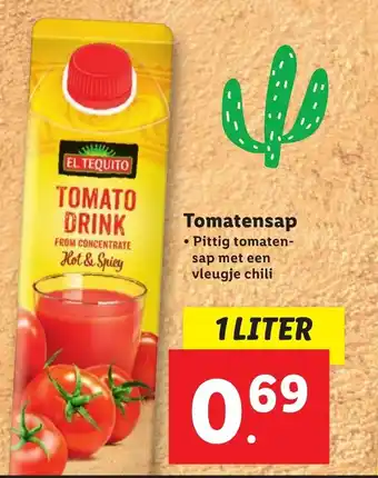 Lidl Tomatensap 1L aanbieding