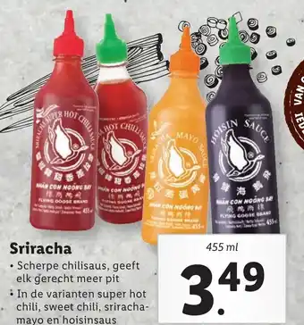 Lidl Sriracha 455ml aanbieding