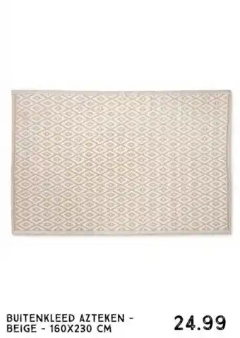 Xenos Buitenkleed azteken - beige - 160x230 cm aanbieding