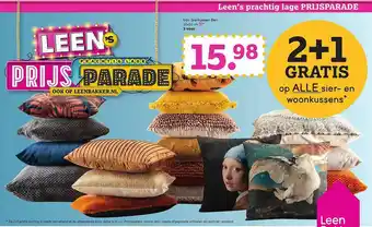 Leen Bakker Sierkussen Ben 2+1 Gratis 30x50 cm aanbieding