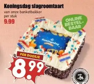 MCD Supermarkt Koningsdag slagroomtaart aanbieding