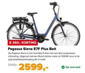 12GO Biking Pegasus Siena E7F Plus Belt 500Wh aanbieding