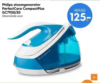 Blokker Philips stoomgenerator PerfectCare CompactPlus GC7920/20 aanbieding