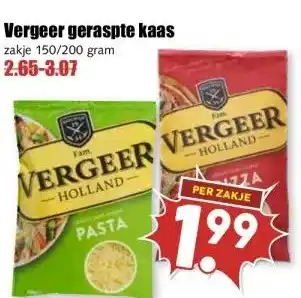 MCD Supermarkt Vergeer geraspte kaas aanbieding