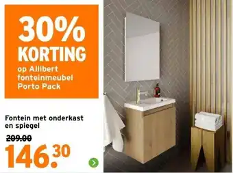 GAMMA Fontein met onderkast en spiegel aanbieding