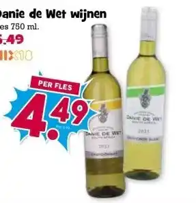 Boon`s Markt Danie de Wet wijnen fles 750 ml. aanbieding