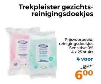 Trekpleister Trekpleister gezichts- reinigingsdoekjes aanbieding