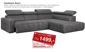 Woonsquare Hoekbank Bizon aanbieding