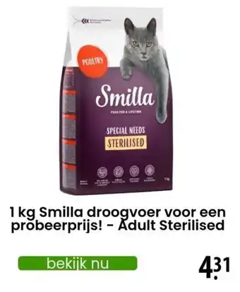 Zooplus 1 kg Smilla droogvoer voor een probeerprijs! - Adult Sterilised aanbieding