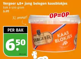 Poiesz Vergeer 48+ jong belegen kaasblokjes aanbieding