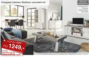 Woonsquare Compleet interieur Madison verouderd wit aanbieding