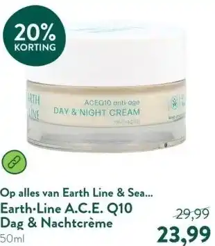 Holland & Barrett Earth·Line A.C.E. Q10 Dag & Nachtcrème aanbieding