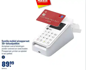 Makro SumUp Mobiel Pinapparaat 3G+ Betaalpakket aanbieding