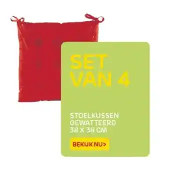 Praxis STOELKUSSEN GEWATTEERD 38 x 38cm aanbieding