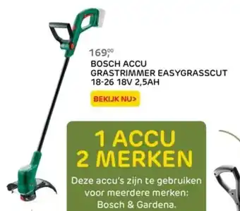 Praxis BOSCH ACCU GRASTRIMMER EASYGRASSCUT 18-26 18V 2,5AH aanbieding