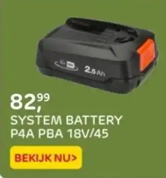 Praxis SYSTEM BATTERY P4A PBA 18V/45 aanbieding