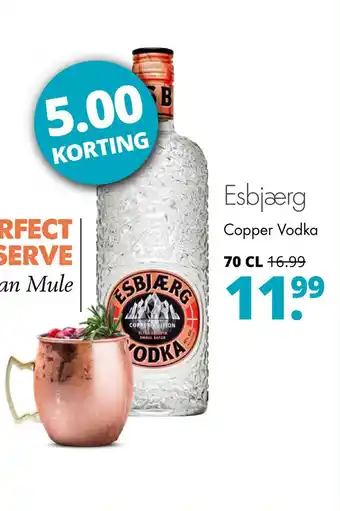 Mitra Esbjærg Copper Vodka aanbieding