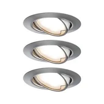 Conrad Paulmann 93421 Base Inbouwlamp Set van 3 stuks LED LED 15 W IJzer (geborsteld) aanbieding