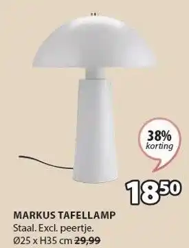 Jysk MARKUS TAFELLAMP aanbieding