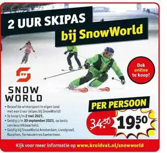 Kruidvat Snow World aanbieding