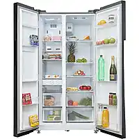 Bol.com Inventum SKV0178B - Amerikaanse koelkast - 2 deuren - Display - Stil: 35 dB - No Frost - Ice-Twister - 548 liter - Zwart aanbieding