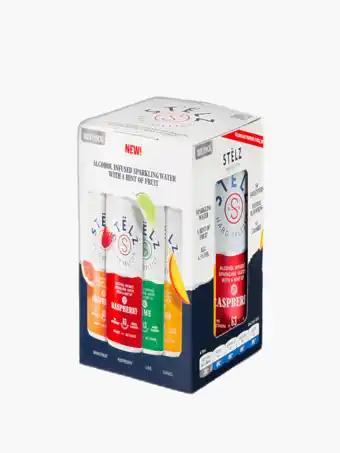 Flink Stëlz Hard Seltzer Mix 4-Pack 25cl 4,5% aanbieding