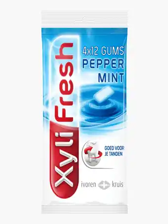 Flink Xylifresh Peppermint 4x18g aanbieding
