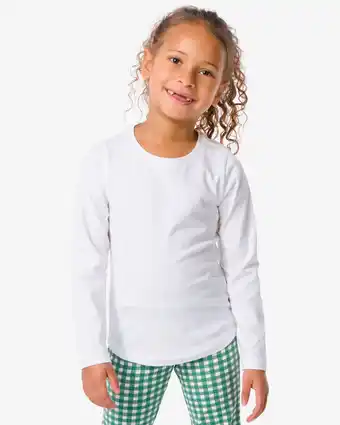 HEMA HEMA Kinder T-shirts Biologisch Katoen - 2 Stuks Wit (wit) aanbieding