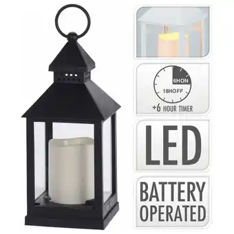 Pets Place Homestyle Lantaarn Met Led Kaars - Verlichting - 10x10x25 cm aanbieding