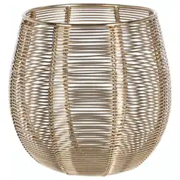 Pets Place Homestyle Theelichthouder Metaaldraad - Branders - 12x12x13 cm Goud aanbieding