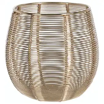 Pets Place Homestyle Theelichthouder Metaaldraad - Branders - 12x12x13 cm Goud aanbieding