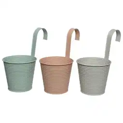 Pets Place Decoris Hangpot Rond - Buitenpot - 14x10x24 cm Grijs Terra Assorti aanbieding