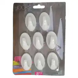 Pets Place Homestyle Haakjes Klevend 8 St - Huishoud - Wit 4 Ass Set aanbieding