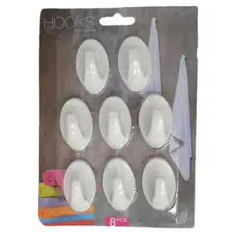 Pets Place Homestyle Haakjes Klevend 8 St - Huishoud - Wit 4 Ass Set aanbieding