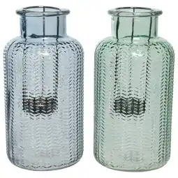 Pets Place Decoris Theelichthouder Glas - Branders - 10x10x20 cm Blauw Mintgroen Assorti aanbieding