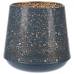 Pets Place Homestyle Theelichthouder - Decoratie - 20 cm Blauw aanbieding