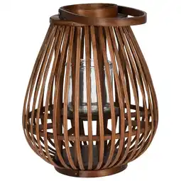 Pets Place Homestyle Lantaarn Bamboe - Verlichting - 28x28x33 cm Bruin aanbieding