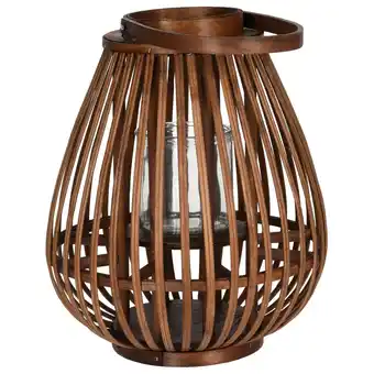Pets Place Homestyle Lantaarn Bamboe - Verlichting - 28x28x33 cm Bruin aanbieding