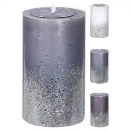 Pets Place Homestyle Kaars Pilaar Met Glitter - Decoratie - Ø9x15 cm aanbieding