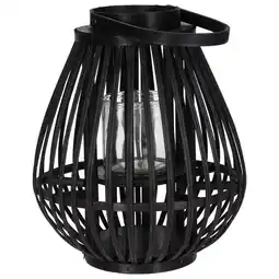 Pets Place Homestyle Lantaarn Bamboe - Verlichting - 28x28x33 cm Zwart aanbieding