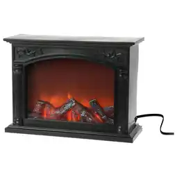 Pets Place Homestyle Open Haard Met Led - Decoratie - 33x12x24 cm Zwart aanbieding