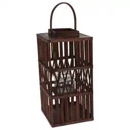 Pets Place Homestyle Lantaarn Hout - Verlichting - 25x25x48 cm Bruin aanbieding
